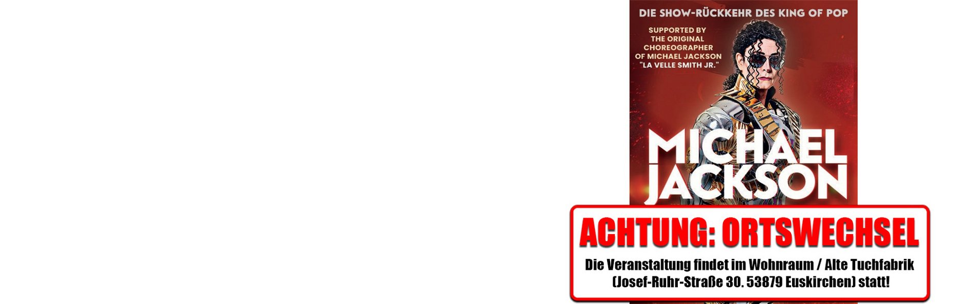 Michael Jackson | Tribute Live Experience | Wohnraum | Euskirchen